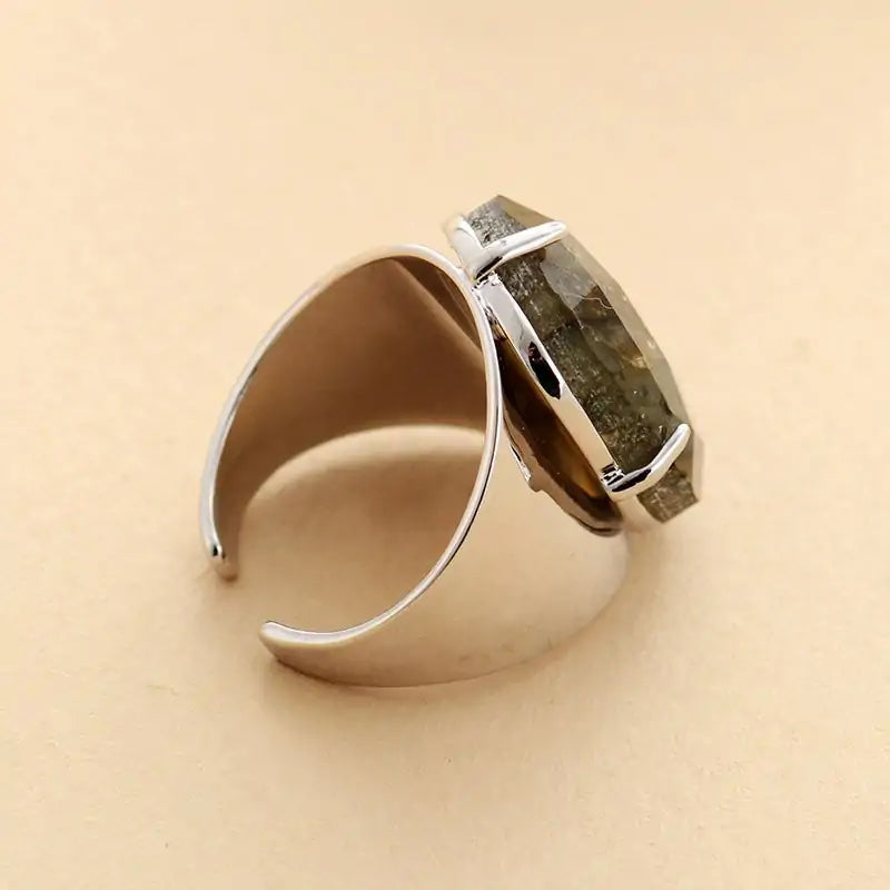 Bague Labradorite ’Protection’ - Pierre naturelle