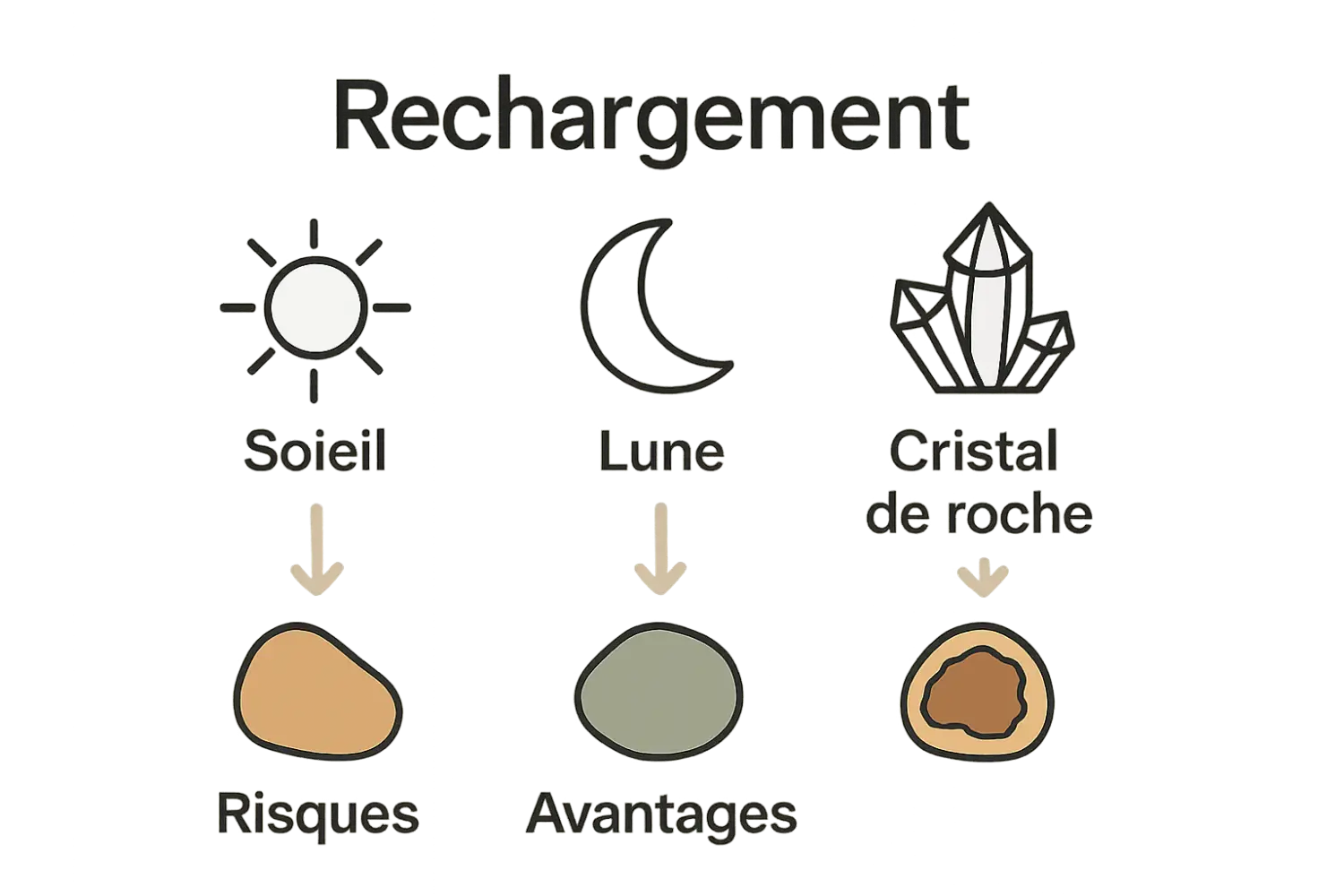 Infographie des principales méthodes de recharge pierre