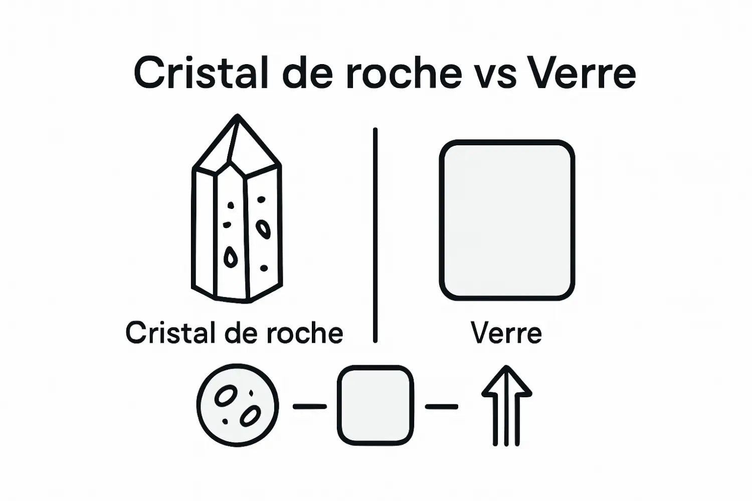 Infographic: crystal de roche vs clear glass