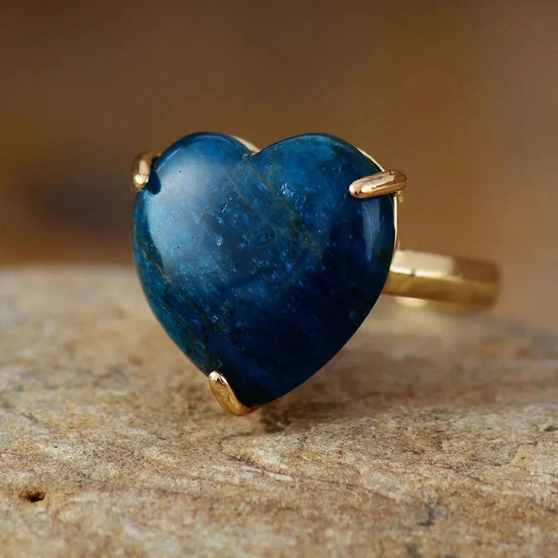 Bague Apatite ’Coeur’ - Bague