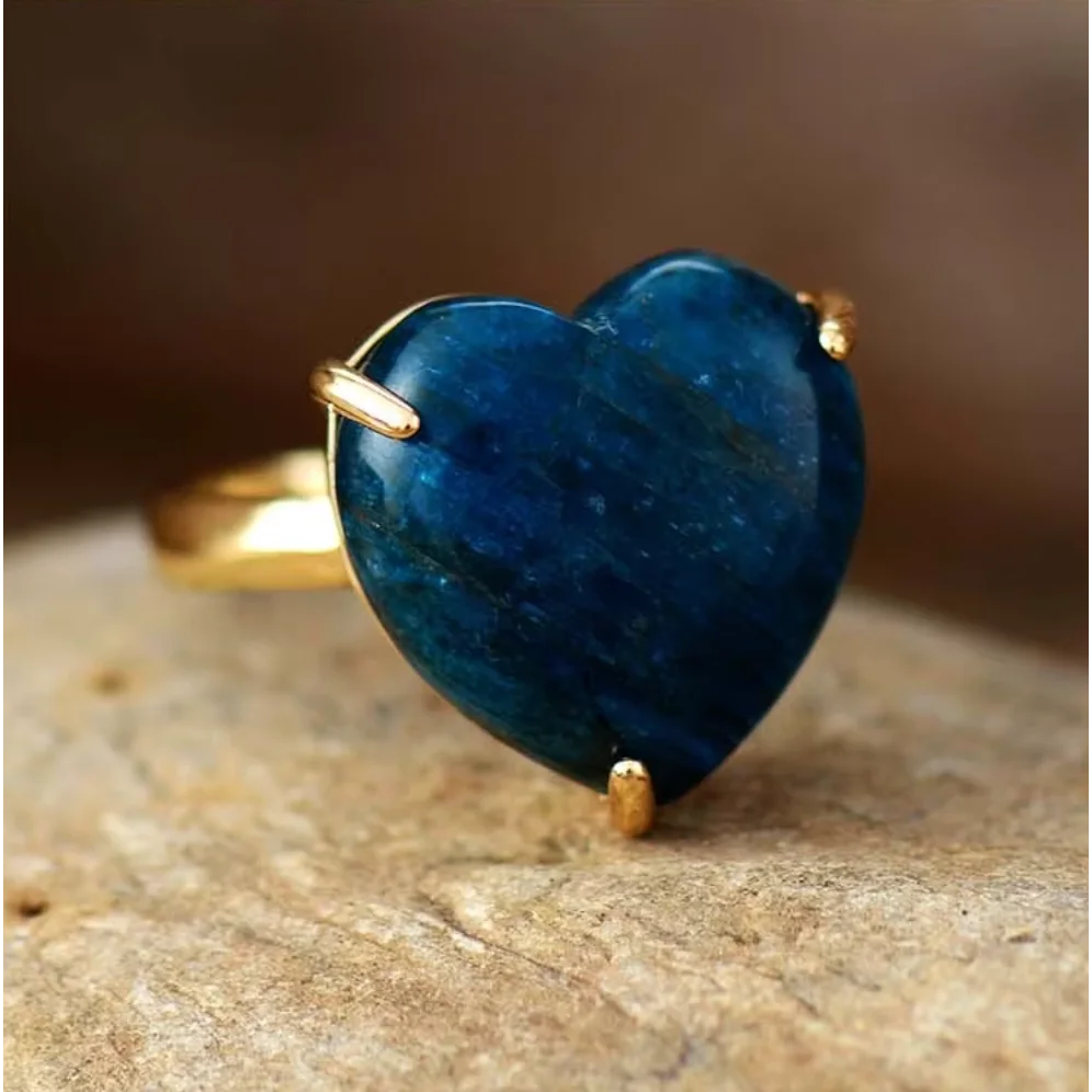 Bague Apatite ’Coeur’ - Bague