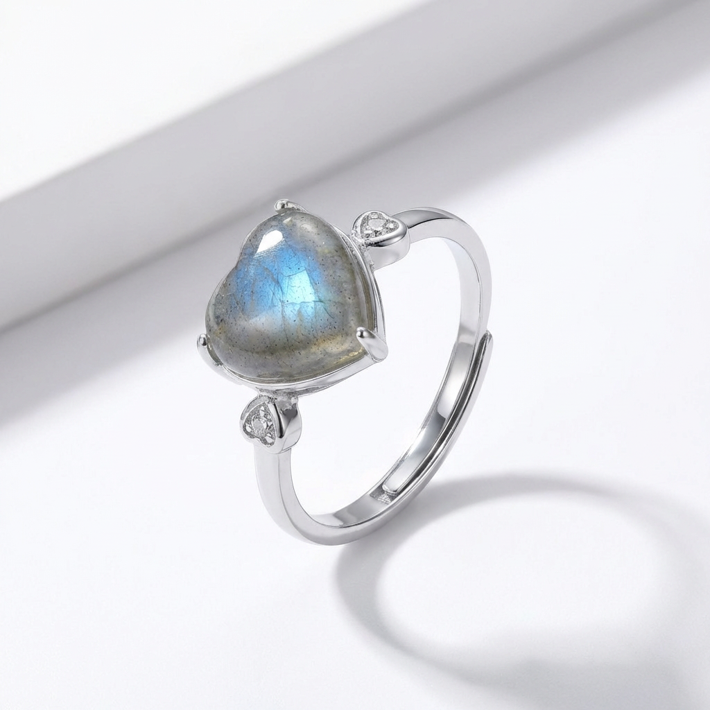 Labradorite Bague ’Amour’ | Pierre Naturelle