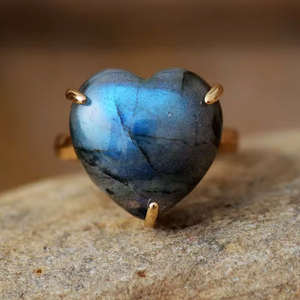 Bague Labradorite ’Amour’ - Pierre naturelle