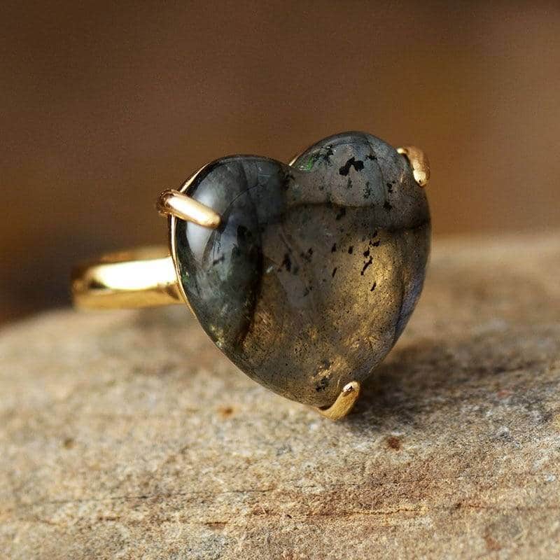 Bague Labradorite ’Amour’ - Pierre naturelle