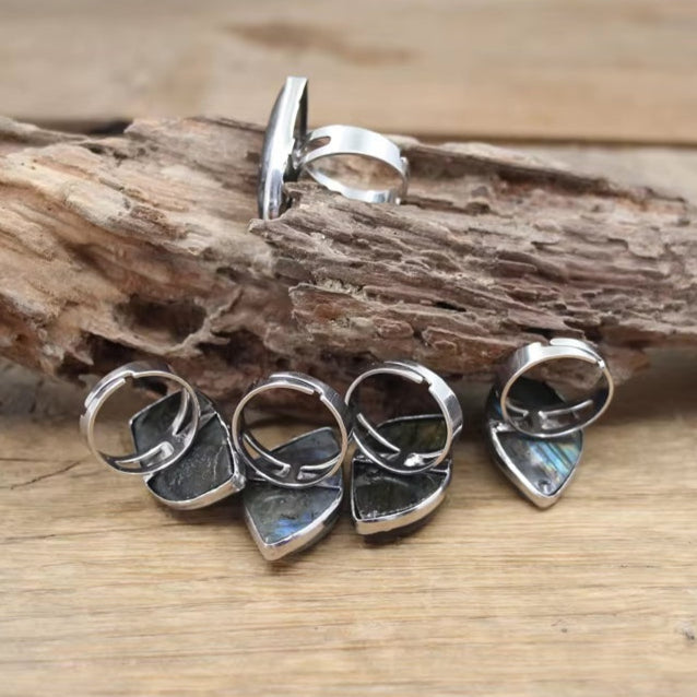 Bague Labradorite ’Forme libre’ - Pierre naturelle