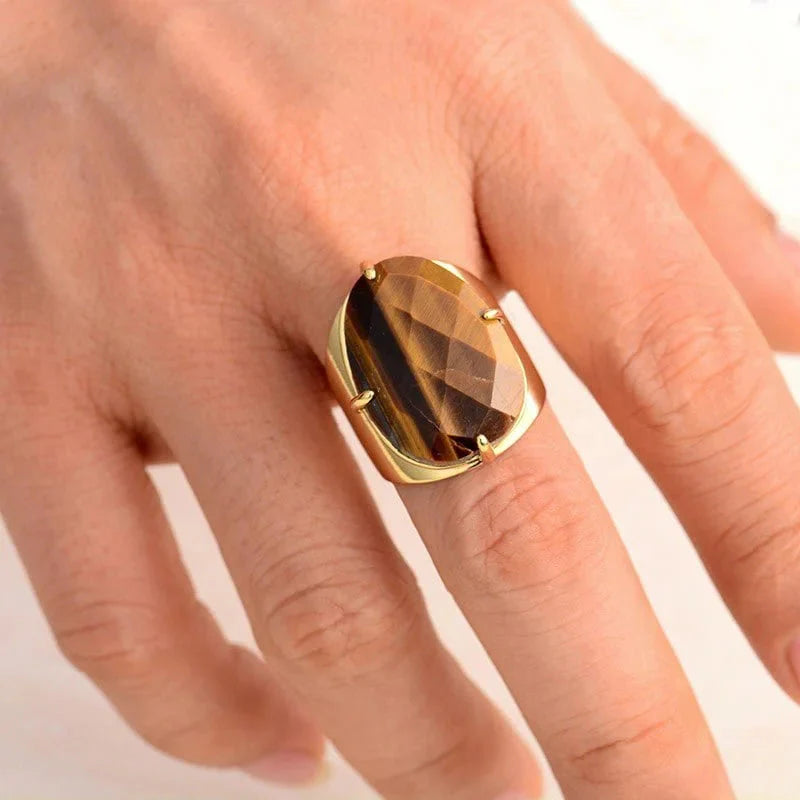 Bague Oeil de Tigre ’détermination’ - Bague