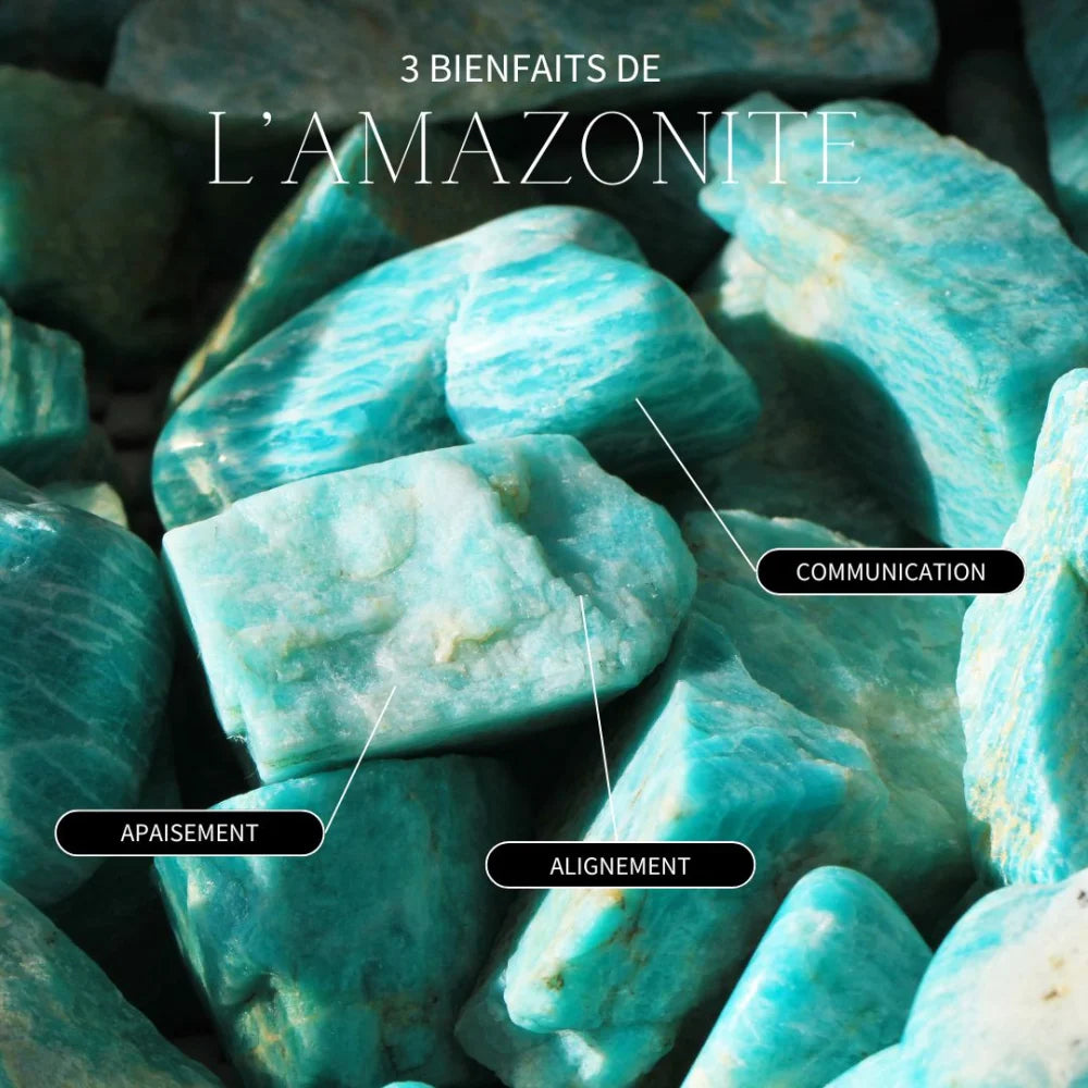 Boucle d’oreille Amazonite ’Équilibre’ - Boucles d’oreilles