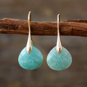 Boucle d’oreille Amazonite ’Expression’ - Boucles d’oreilles
