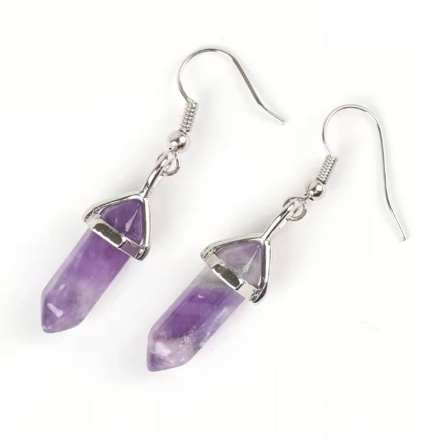 Boucles d’oreilles Améthyste ’Sérénité’ - Boucles d’oreilles