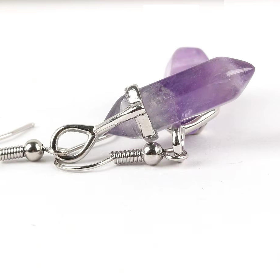 Boucles d’oreilles Améthyste ’Sérénité’ - Boucles d’oreilles