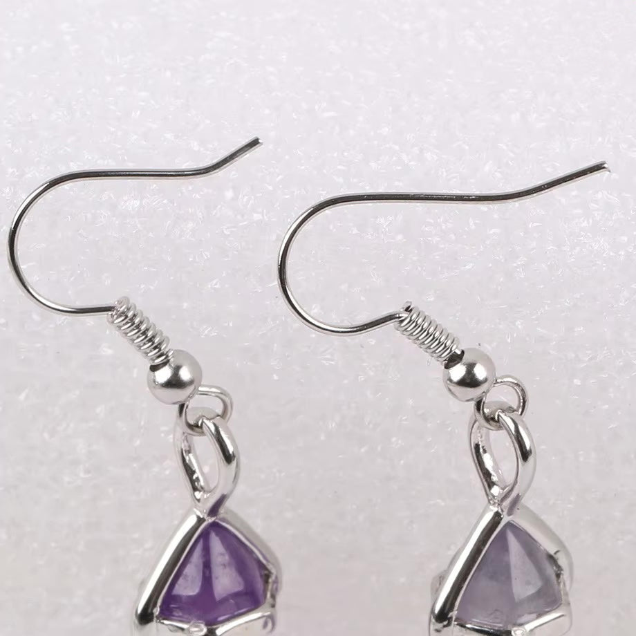Boucles d’oreilles Améthyste ’Sérénité’ - Boucles d’oreilles