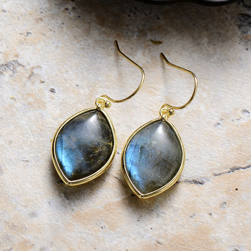 Boucles d’oreilles Labradorite ’ Conscience’ - Boucles d’oreilles