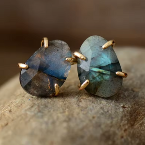 boucles d'oreilles labradorite