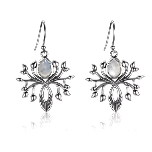 Boucles d’oreilles Pierre de Lune ’Synchronicité’ - Boucles d’oreilles