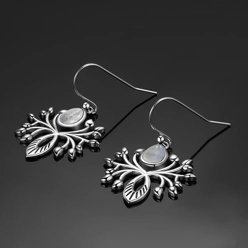 Boucles d’oreilles Pierre de Lune ’Synchronicité’ - Boucles d’oreilles