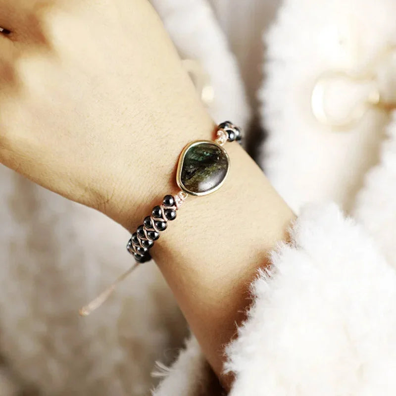 Bracelet Labradorite et Hématite - Bracelets
