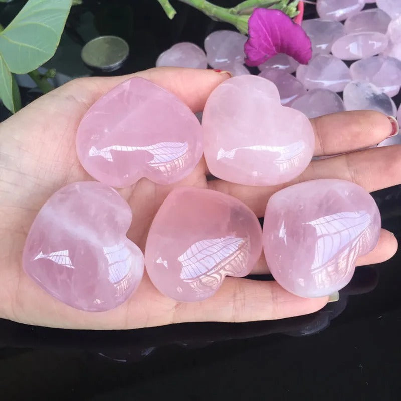 Coeur Quartz Rose - Pierres naturelles