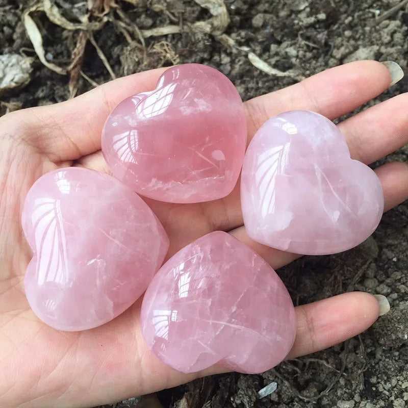 Coeur Quartz Rose - Pierres naturelles