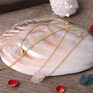 Collier Quartz Rose - Pierre brute - Colliers
