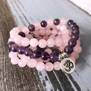 Mala Améthyste & Quartz Rose - Ohm - Bracelets