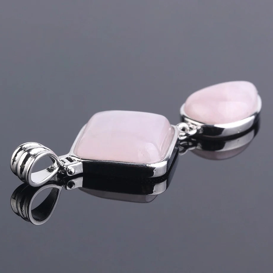 Pendentif Quartz Rose ’Amour de soi’ - Pendentifs