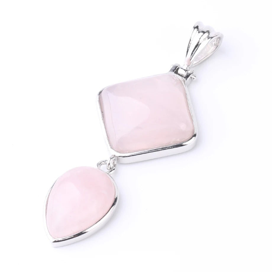 Pendentif Quartz Rose ’Amour de soi’ - Pendentifs