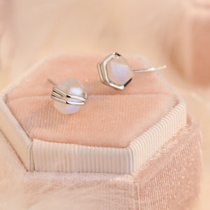 Puce d’oreilles Pierre de Lune ’Harmonie’ - Boucles d’oreilles