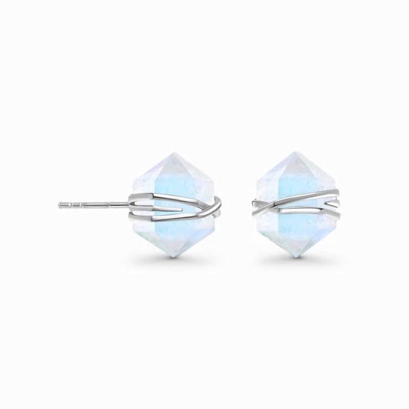 Puce d’oreilles Pierre de Lune ’Harmonie’ - Boucles d’oreilles