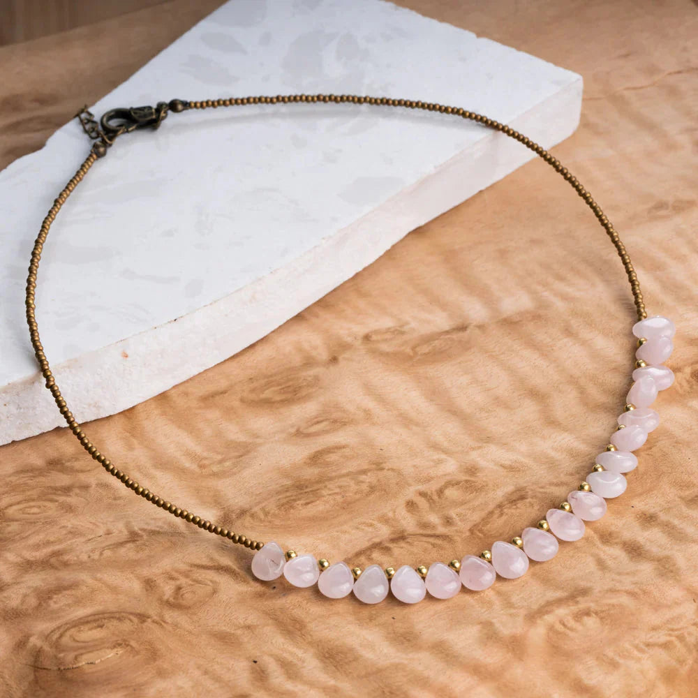 Quartz Rose Collier ’Gratitude’ - Colliers