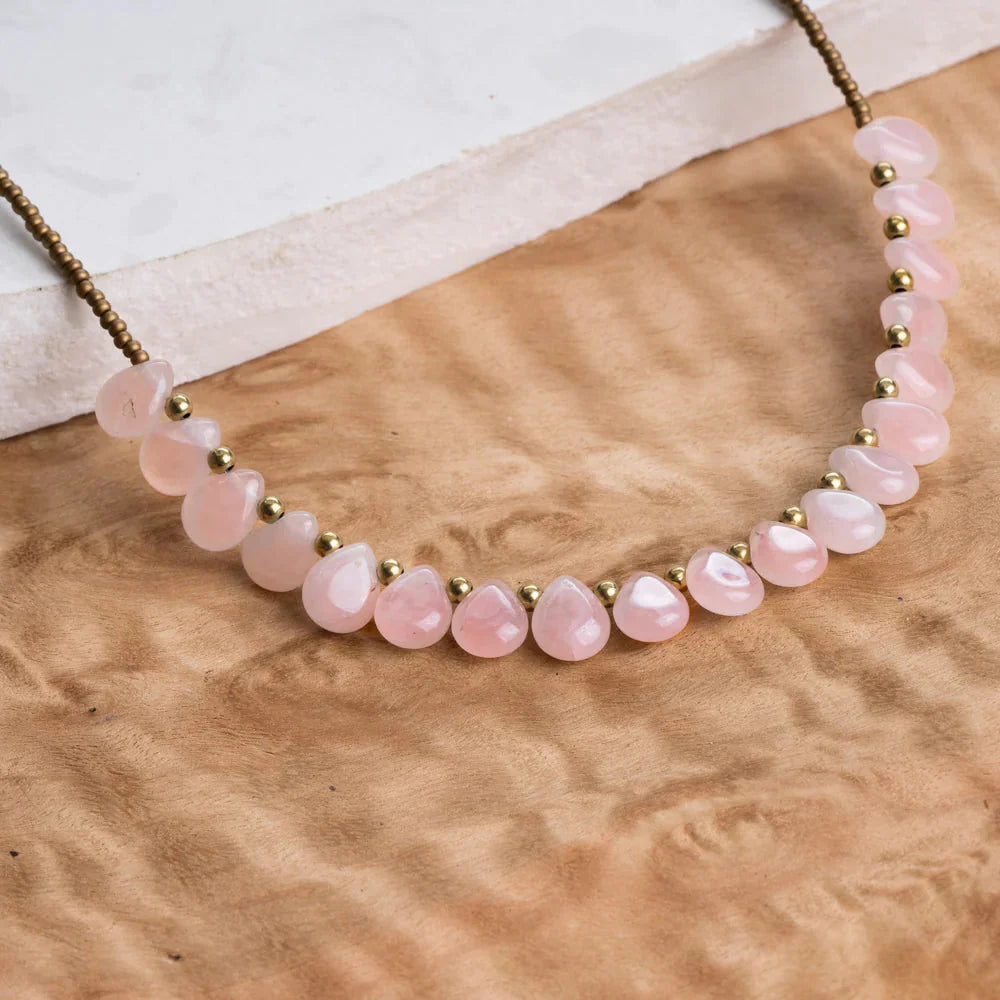 Quartz Rose Collier ’Gratitude’ - Colliers